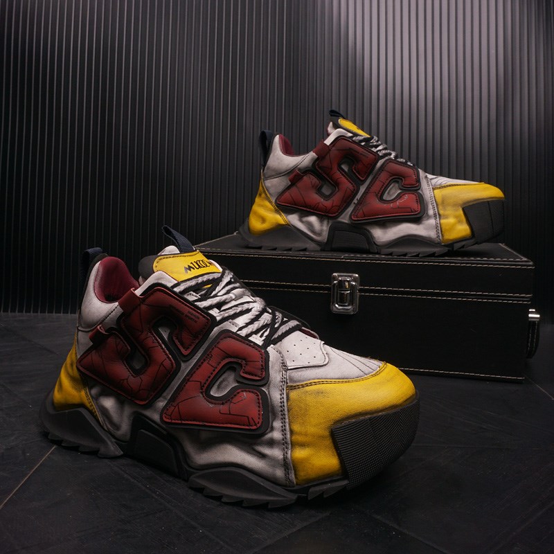 男士气垫底运动休闲鞋子男鞋隐形内增高面包鞋厚底老爹鞋新款潮流