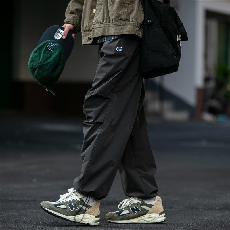 美式风机能宽松运动裤男女四季百搭束脚橡筋腰工装伞兵裤休闲长裤