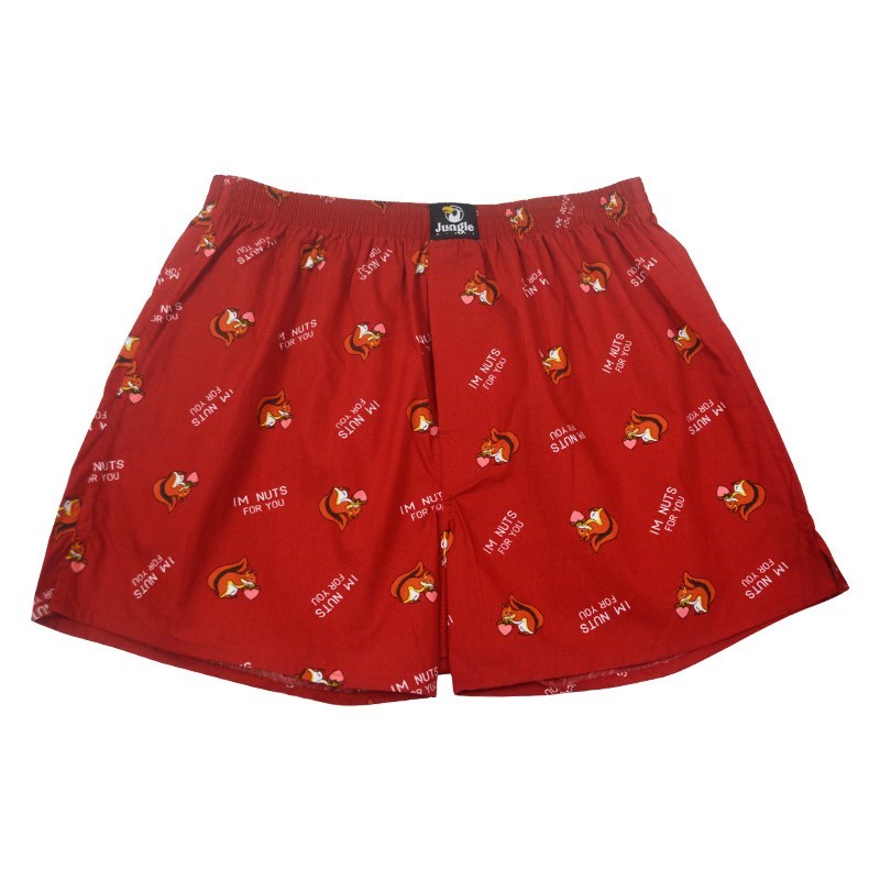 阿罗裤男内裤四角裤男宽松内裤男大码内L裤睡裤男短红色内裤男