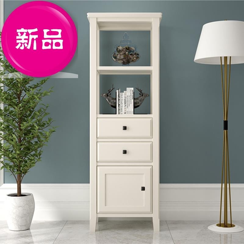 新款美式乡村漏空客厅实木落地储h物柜卫生间防水浴室边柜侧柜立
