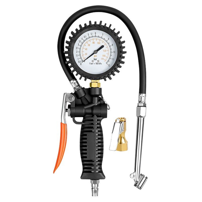 汽车轮胎气压检测表高精度胎压表充气枪加气打气杆充气放气胎压枪