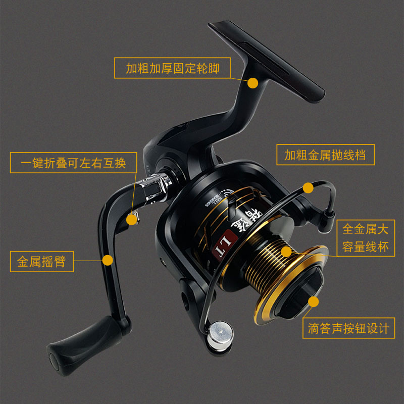 渔轮金属线杯纺车轮海杆轮鱼轮海竿轮远投路亚抛竿轮渔线