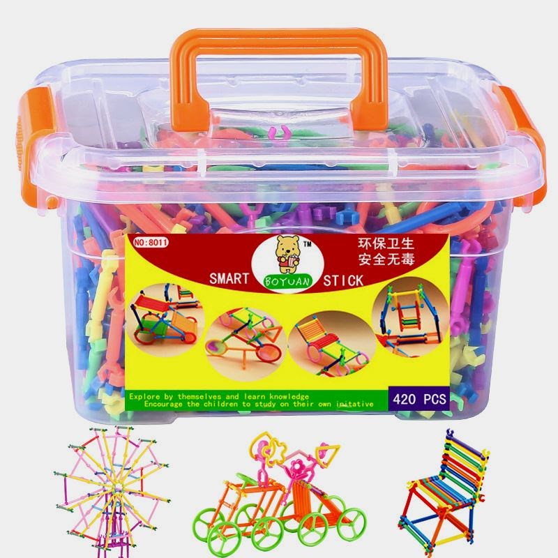 聪明魔术棒 儿童益智拼接拼插塑料diy百变智慧棒积木玩具