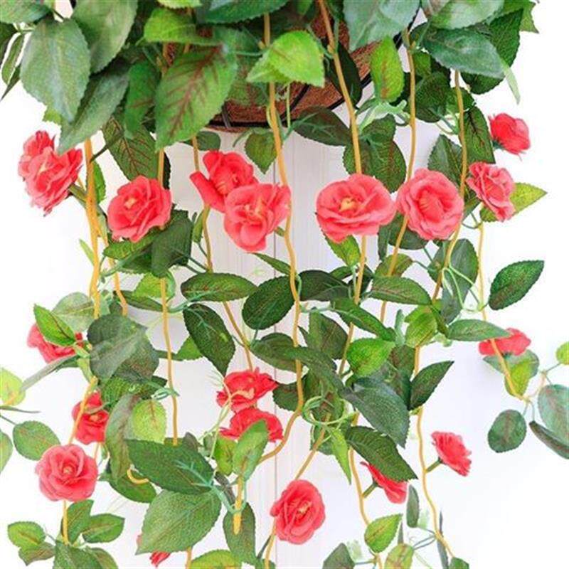 新品墙壁藤蔓壁挂式花篮墙挂绿植防真花G 客J厅摆设 T装饰花挂墙