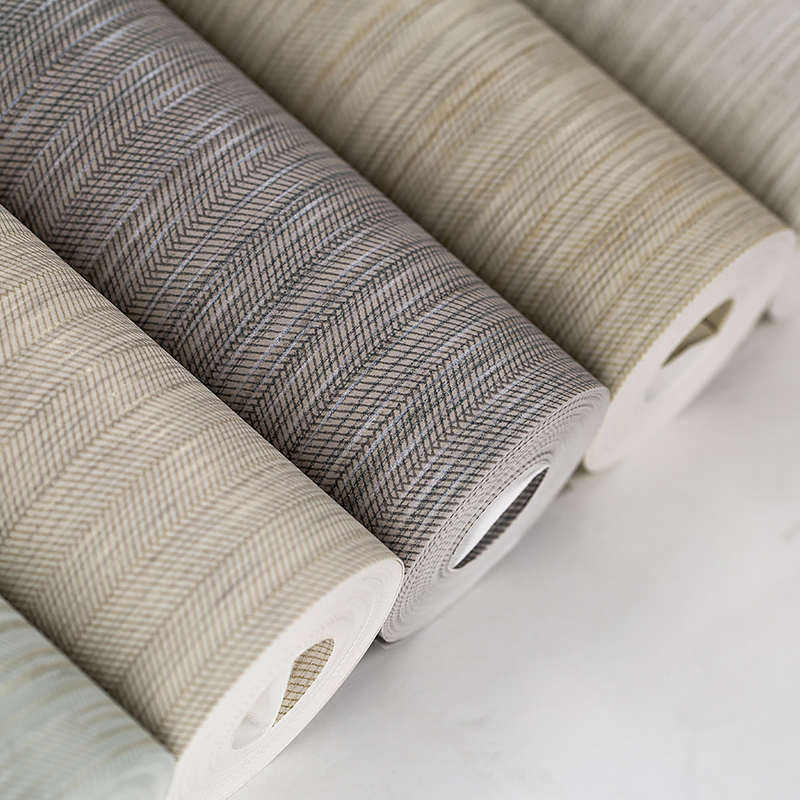 壁纸现代纹纯色墙纸无纺布细条纹卧室客厅素色壁纸家装简约竖条