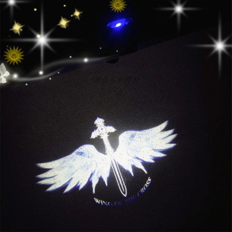 浪漫比翼双飞之剑车门迎宾灯无线充电式汽车开门灯投影照地感应灯