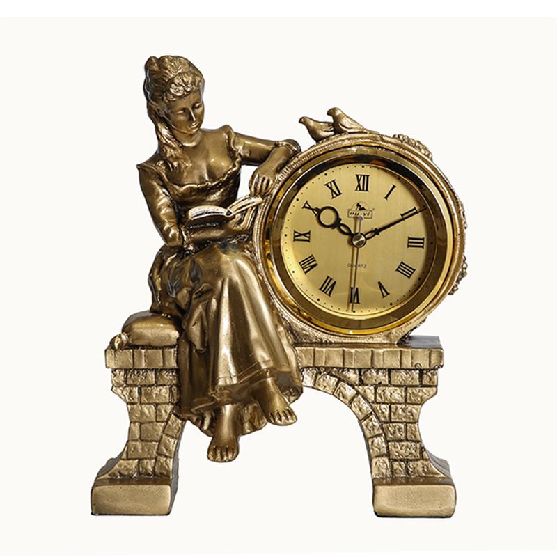 客厅家用桌面台钟创座钟摆件时钟钟表小型闹钟卧室欧式台式女孩