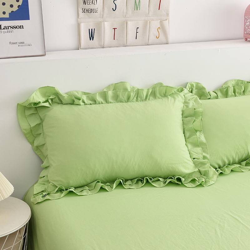 纯色小清新简约春夏床单单件水洗棉学生宿舍M单双人褥单被单三件