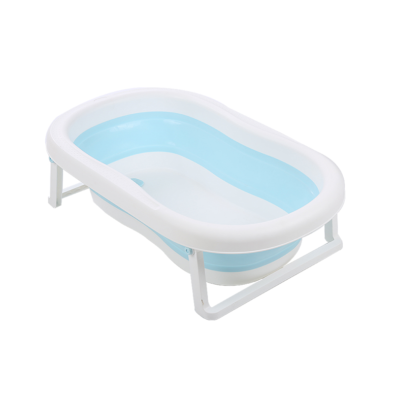 婴儿折叠浴盆儿童洗澡盆宝宝泡澡家用新生用品Q加大浴桶加厚沐浴