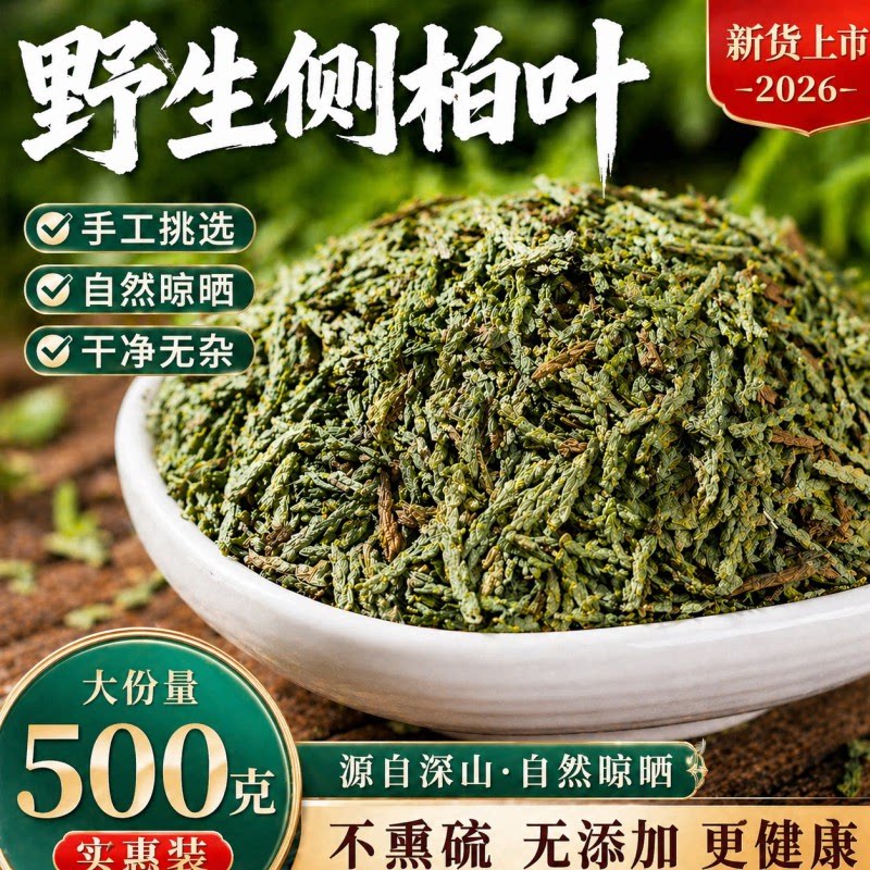 秦岭野生侧柏叶新鲜官方旗舰店 何首乌洗头包洗发粉洗头粉原料
