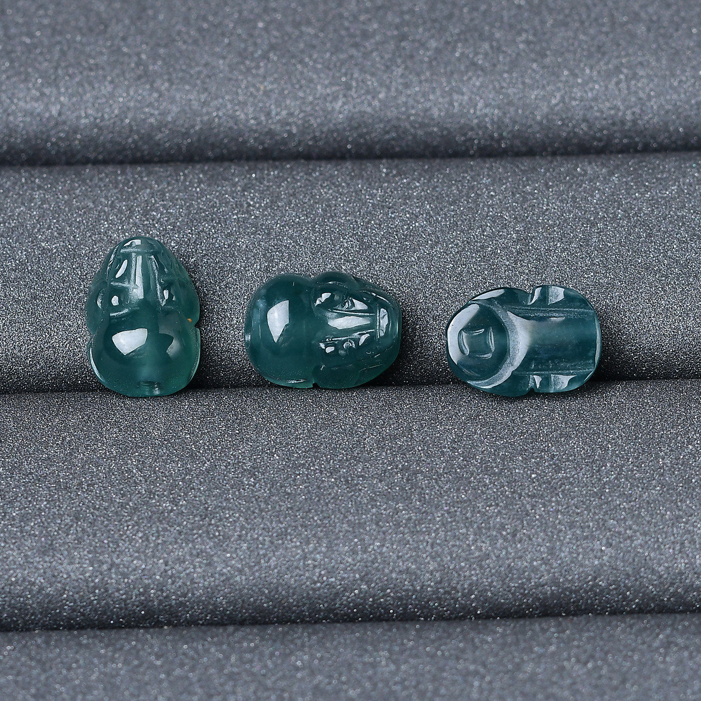 天然A货冰种翡翠蓝水貔貅戒指手串耳饰项链女士diy手工手链绿白