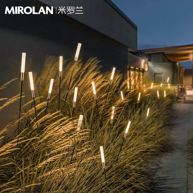 太阳能草坪灯户外庭院灯防水花园灯氛围芦苇灯室外地插式景观灯