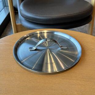 卓德铭全钢盖18/10不锈钢锅盖奶锅汤锅内嵌下沉盖子提手盖16-28cm