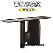 北欧烤漆玄关台创意艺术玄关柜入户实木装 饰柜现代简约端景台案台