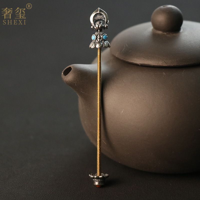 天珠空托吊坠纯银男女款