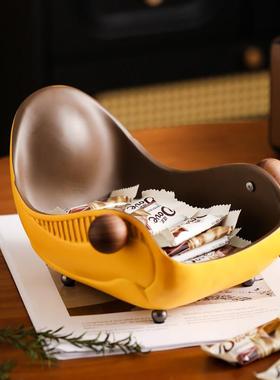 复古黄色装饰摆件玄关钥匙杂物收纳盒客厅茶几零食遥控收纳整理盒