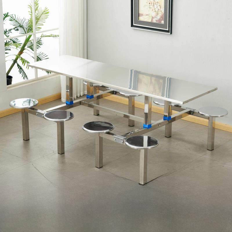 学生学校不锈钢食堂桌椅组合4人6人8人施工现场连体快餐桌椅定制,住宅家具,不锈钢/PVC餐桌,淘宝优惠券,粉丝福利购,淘宝优惠卷