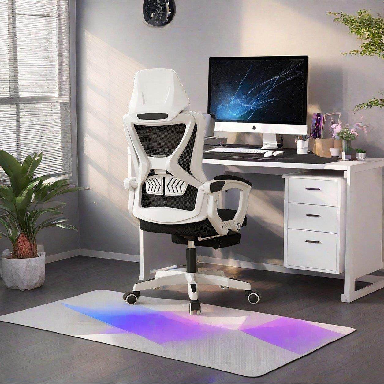 久坐不闷汗！可躺人体工学办公椅，网布透气清凉，午休办公两相宜