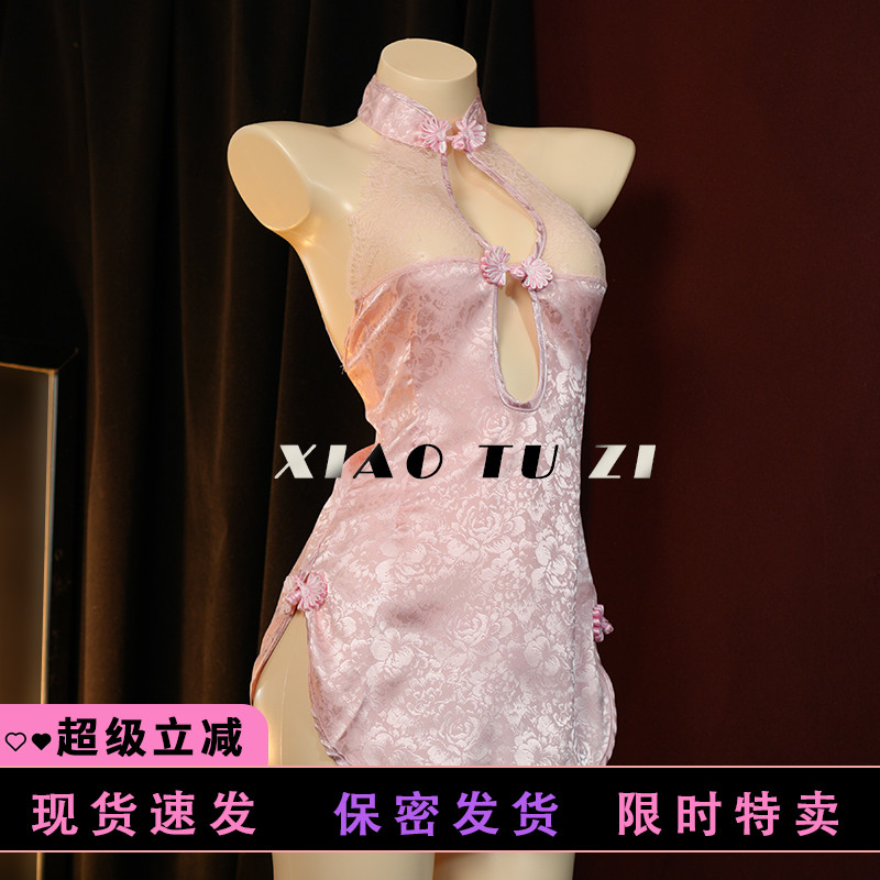 小兔子性感蕾丝复古旗袍