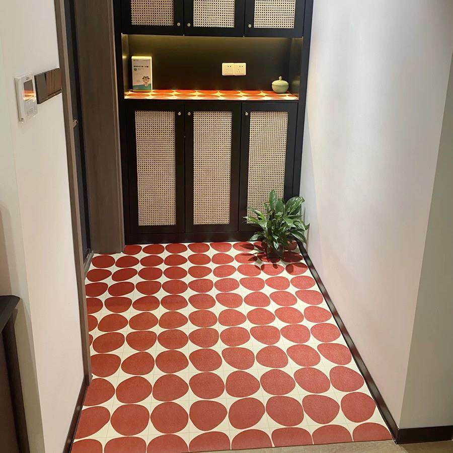 北欧几何花砖皮革入户门垫简约玄关进门垫 PVC免洗可裁剪防滑脚垫,居家布艺,入户地垫,淘宝优惠券,粉丝福利购,淘宝优惠卷