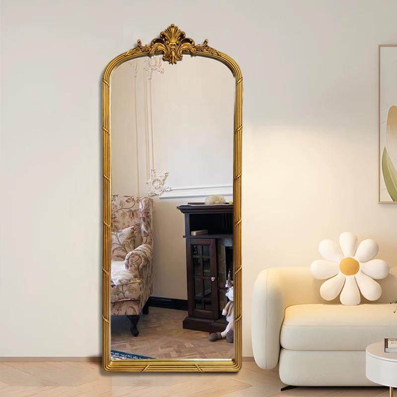 法式覆古试衣镜全身镜梳妆镜拱形雕花试衣间卧室墙面挂墙装饰镜,住宅家具,穿衣镜,淘宝优惠券,粉丝福利购,淘宝优惠卷