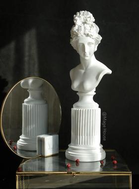 石膏雕刻雕塑人像女神摆件拍照北欧欧式样板房软装设计师家居装饰