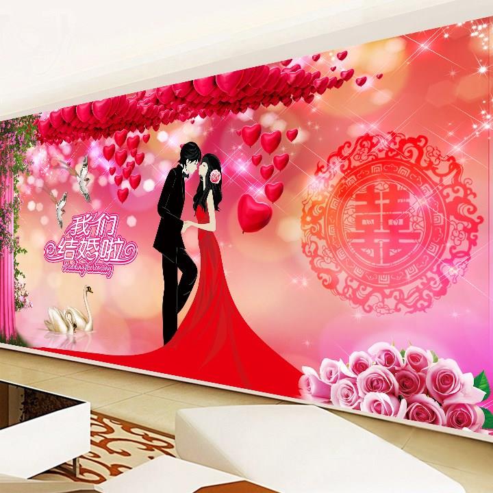 钻石画2024新款满钻情侣百年好合结婚房囍字十字绣砖石秀粘点钻画
