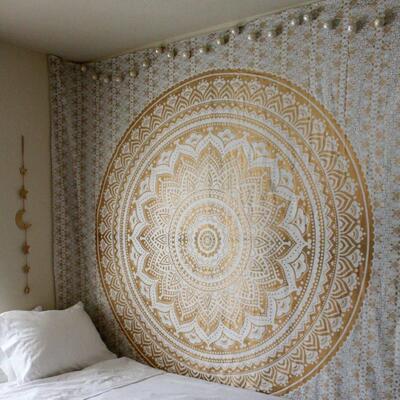 北欧风房间改造背景布Mandala印度曼陀罗挂布民族墙面装饰画 画挂