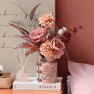 新中式旗袍花瓶摆件客厅插花餐桌花艺家居艺术高档装饰品乔迁礼物