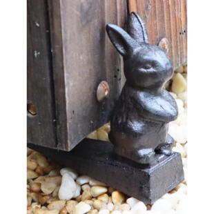 铸铁创意铁艺装饰免打孔防风防碰活动门挡门楔子门顶门阻门塞摆件