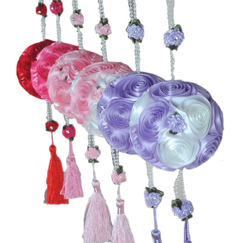 花球吊饰开业婚庆婚礼大红色小假花球结婚房吊顶粉色挂饰装饰布置