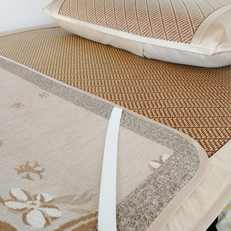 凉席学生宿舍0.9m单人床1米折叠1.2寝室0.8夏季90cm草席子1.5藤席