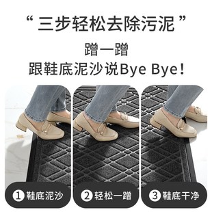 简约商用地垫入户门垫家用素色刮沙除尘耐磨地毯玄关涤纶橡胶地垫