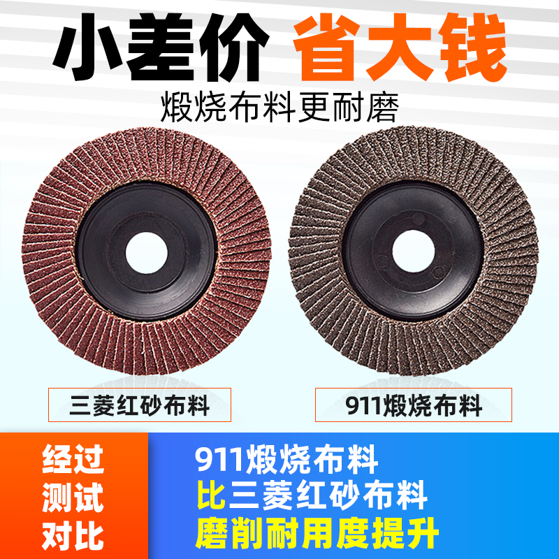 白叶轮打磨片角磨机用百叶片磨光片沙轮百页轮不锈钢角磨片砂轮片