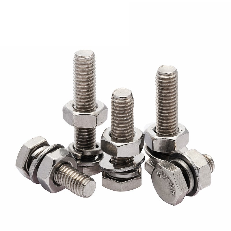 201不锈钢外六角组合套装平弹垫螺母组合外六角螺栓钉M6M8M10M12