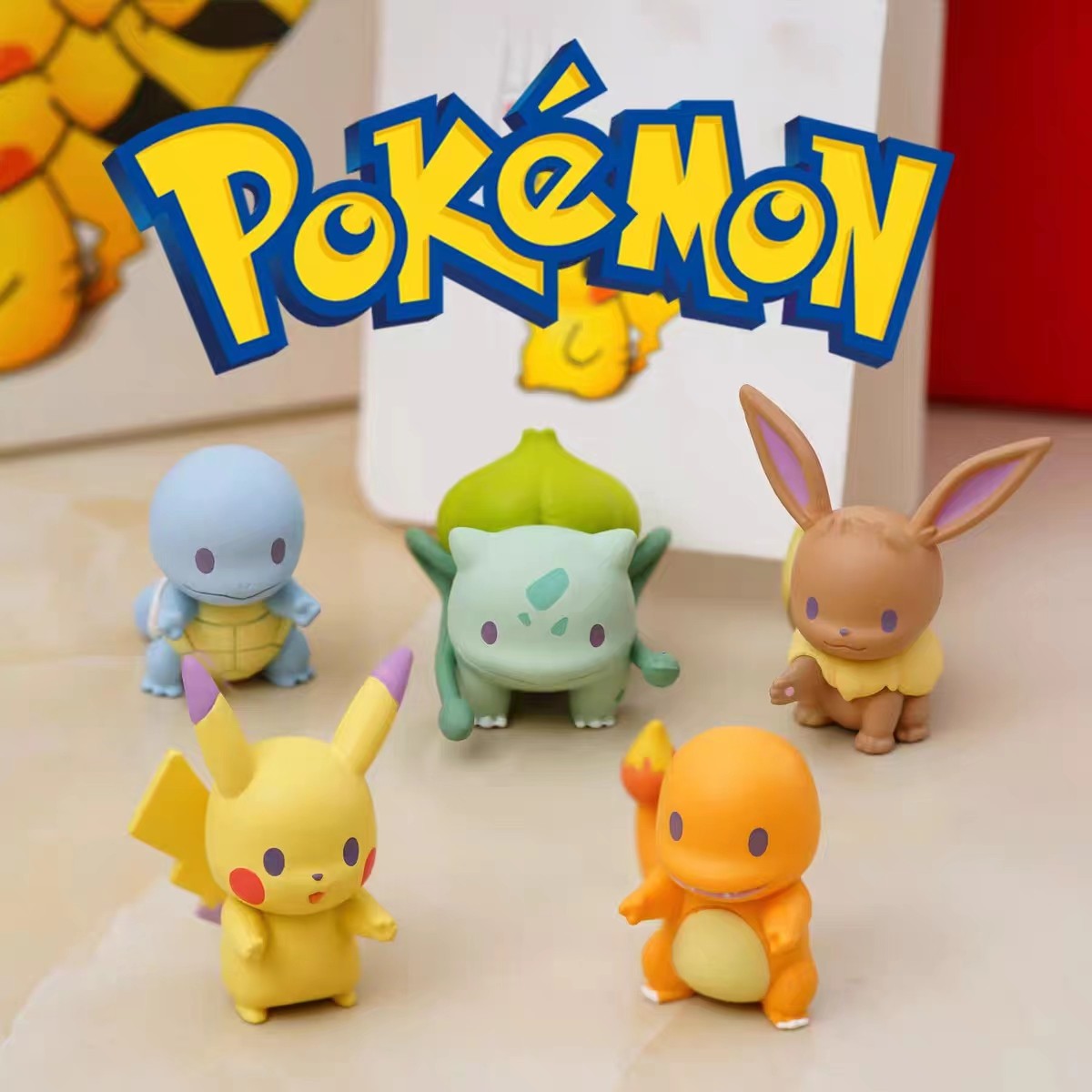 现货日版扭蛋 宠物小精灵宝可扭蛋神奇宝贝排队皮卡丘站立2摆件