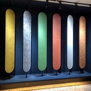 艺术漆旋转展示架涂料椭圆形木地板壁纸墙布样品双面架矽藻泥展架