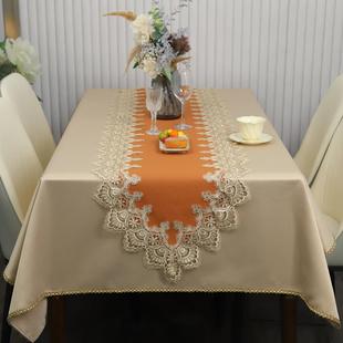 酒店家用长方形餐桌台布 桌布轻奢高级感防水餐桌布艺茶几布北欧式
