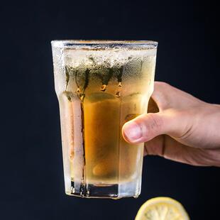 美国利比八角杯必胜客玻璃杯子莫吉托酒杯家用耐热茶水杯 6只套装