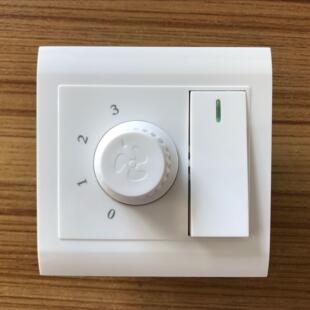 风扇加档器风扇电扇调速开关插座面板吊扇调速器带灯开关一开单控