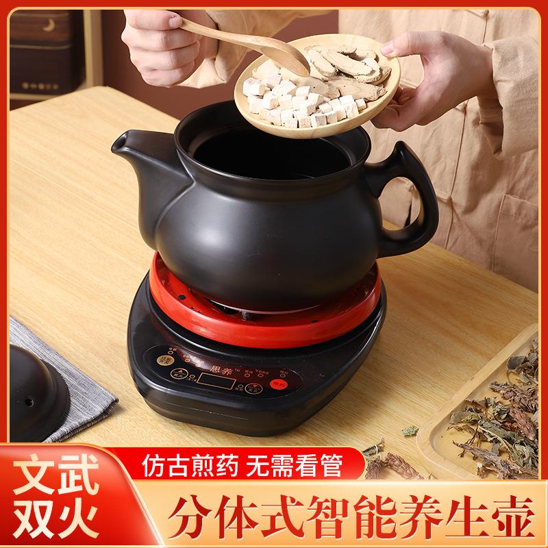 110V全自动中药壶煎药底座台湾家用多功能煎中医电煮砂锅熬药罐