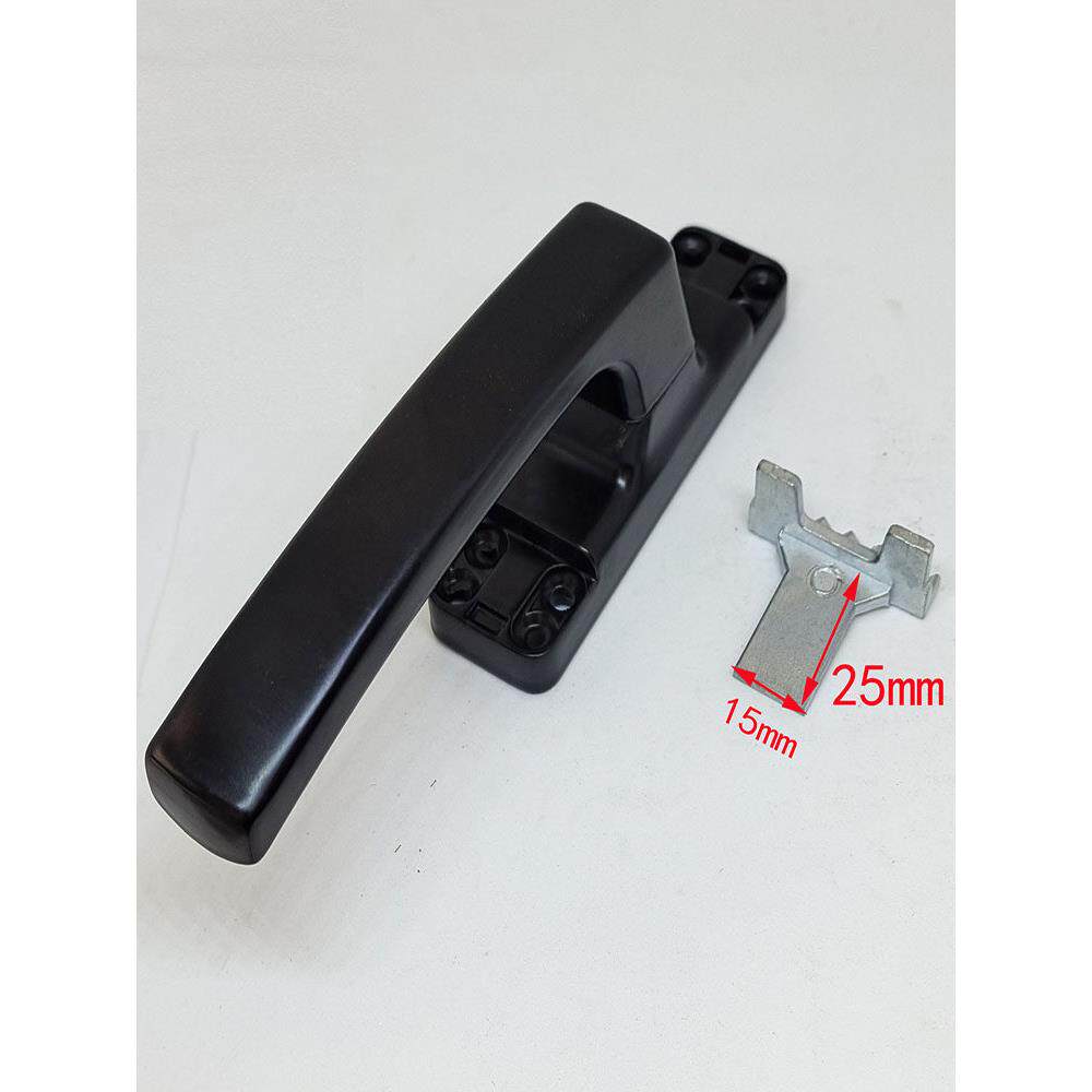 铝合金老式50外推开窗拉手锁玻璃幕墙窗拉手直叉传动拉手方座