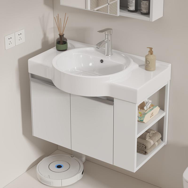 小户型洗手盆阳台挂墙式洗脸盆浴室柜组合陶瓷卫生间简约洗漱台池