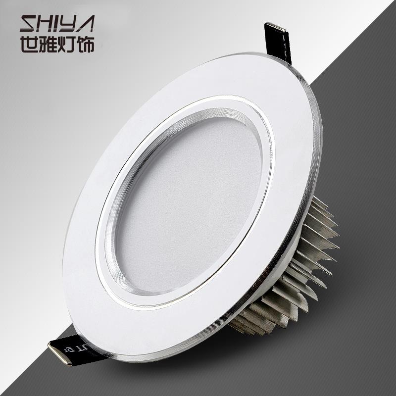 LED筒灯3w孔灯超薄桶灯悬吊式天花板天花板灯过道嵌入式洞灯客厅5