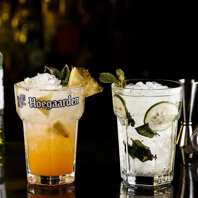 比利时福佳白啤酒杯创意玻璃超大工艺啤酒杯六角流行大啤酒杯