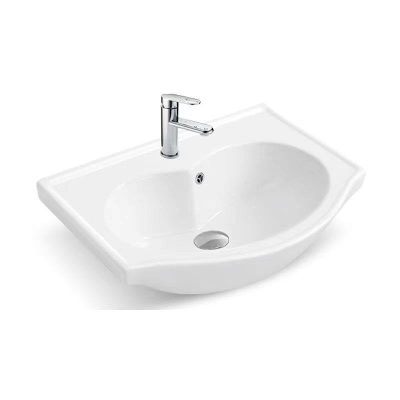 柜盆洗脸盆洗手盆洗面盆心形盆桃心盆单独盆包邮60公分一体陶瓷盆