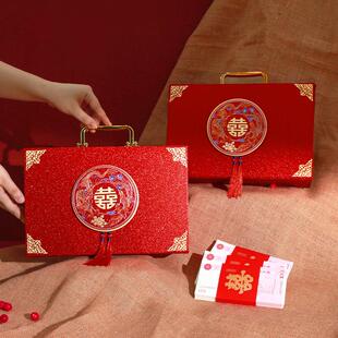 彩礼钱盒子订婚彩礼箱现金定金箱彩礼盒聘金盒礼金盒结婚用品大全