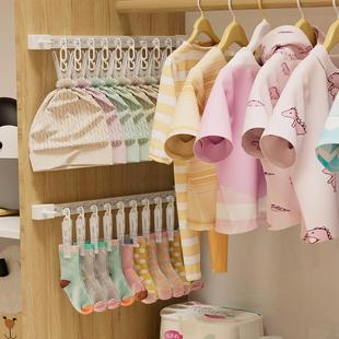 帽子收纳神器夹子婴儿童衣柜口水巾宝宝柜门壁挂无痕挂钩架免打孔