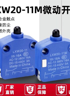 按压式微动开关自复位限位开关LXW20-11M磁吹推压塞柱型银触点