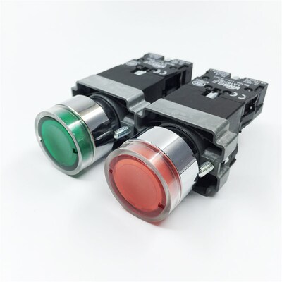KNDELE科耐达带灯按钮开关LA167-B2-BW3361 3462 3661红绿复位XB2